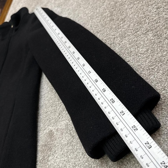 J.Crew Women's Italian Stadium-Cloth Coat by Nello Gori Black Size 2 Petite - Picture 4 of 8